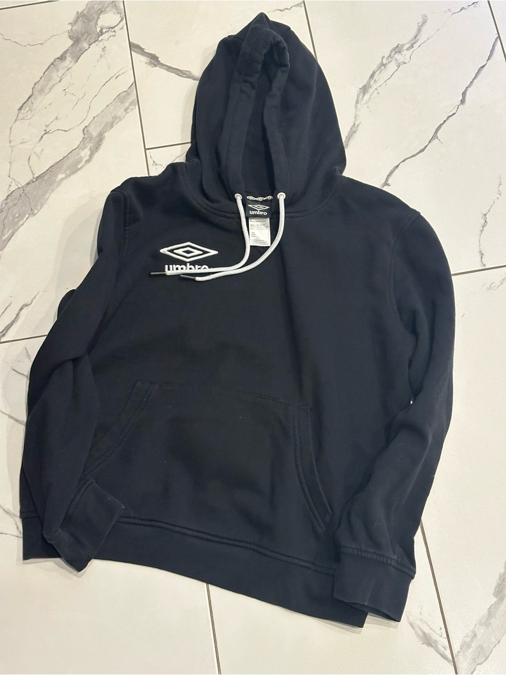 Umbro Black Crewneck Hoodie with White Logo